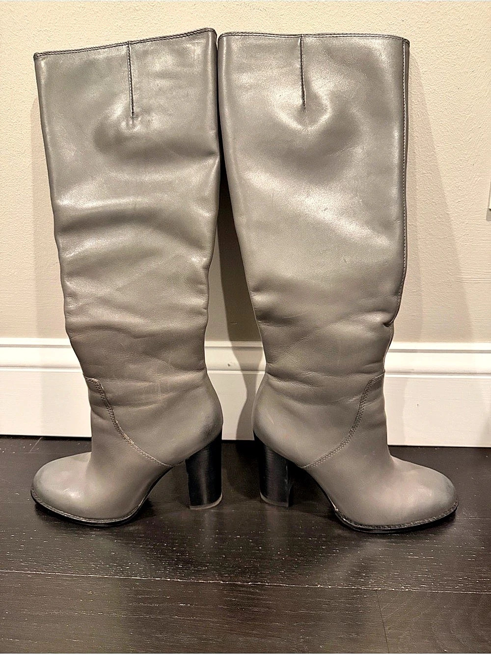 Sam Edelman Tall Heeled Boots Gray US 5